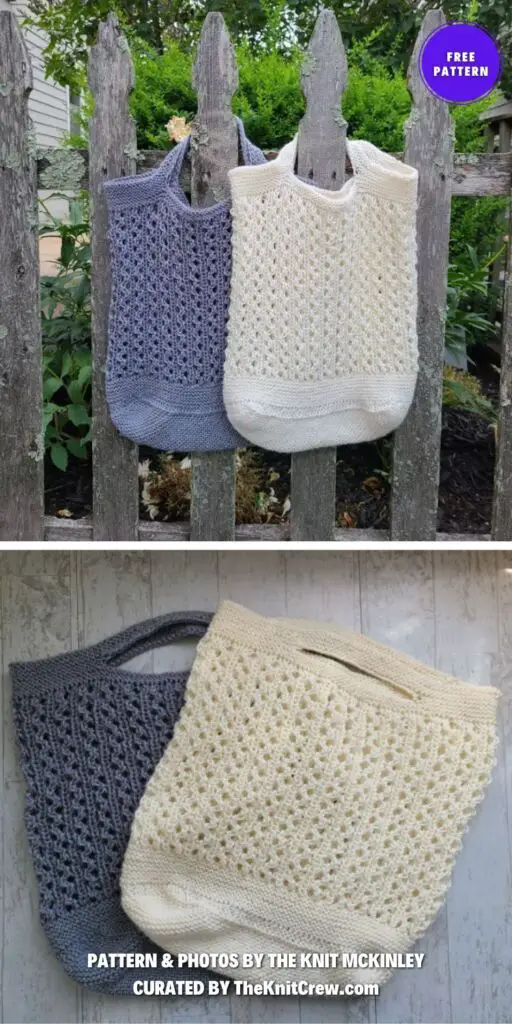 Farmer’s Market Tote - 6 Free Stylish Market Bag Knitting Patterns