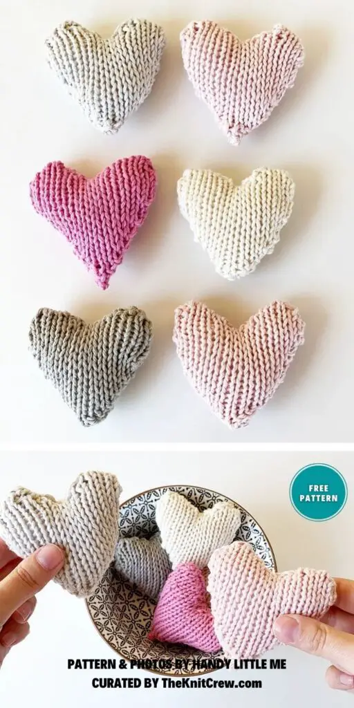 Knitted Heart Pattern - 7 Free Knitted Valentines Patterns Ideas