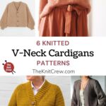 6 Knitted V-Neck Cardigan Patterns PIN 1