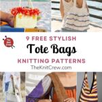 9 Free Stylish Tote Bag Knitting Patterns PIN 1