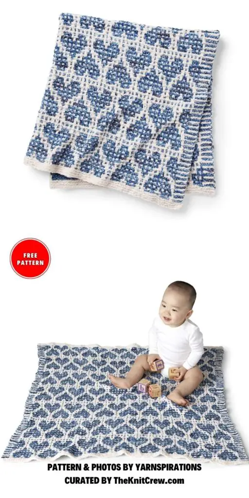 Bernat Party - 8 Free Knitted Colorful Baby Blanket Patterns