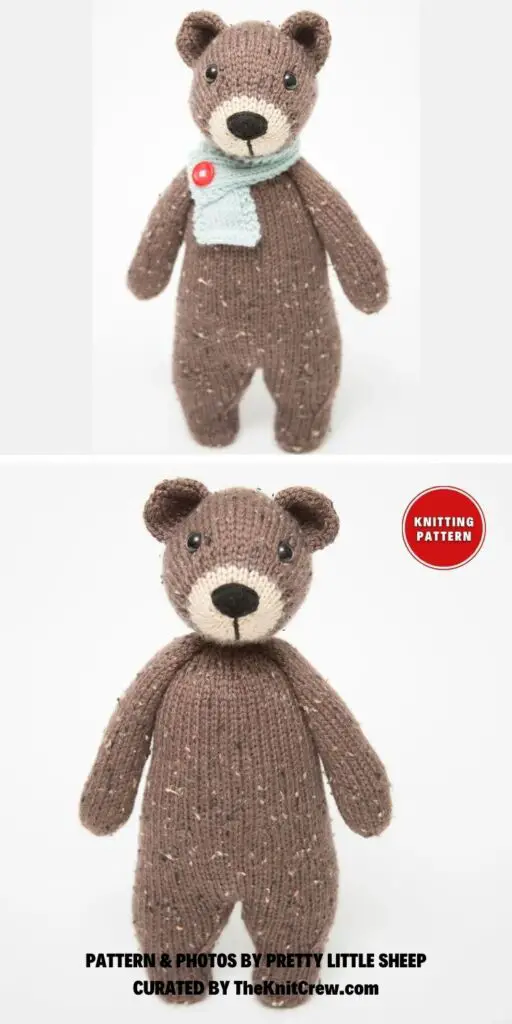Brynley Bear Knitting Pattern - 7 Knitted Teddy Bear Toy Patterns For Valentine's Day