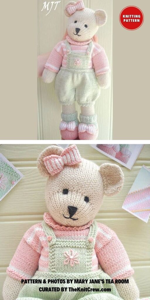 Candy Teddy Bear Knitting Pattern - 7 Knitted Teddy Bear Toy Patterns For Valentine's Day