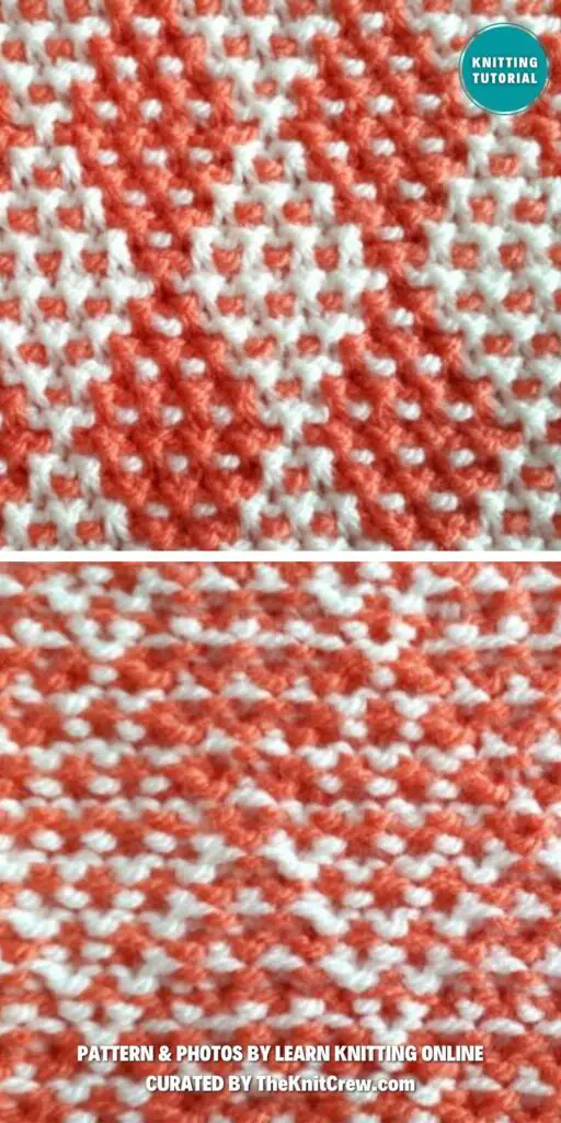 Harlequin Mosaic Pattern - 6 Easy Knitted Mosaic Stitch Tutorials For Beginners