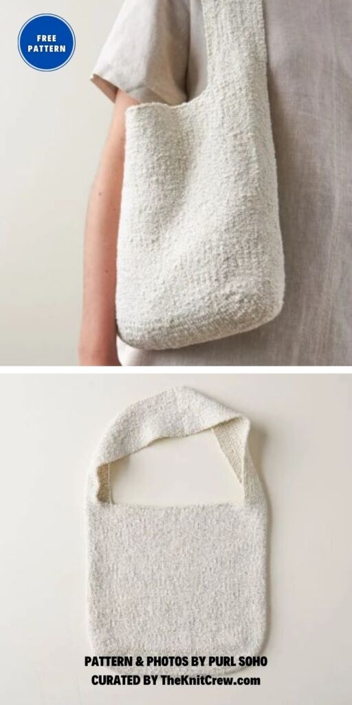 Simple Knit Tote - 9 Free Stylish Tote Bag Knitting Patterns