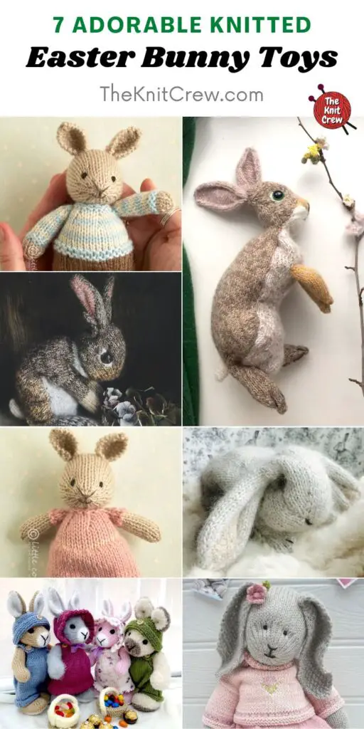 7 Adorable Knitted Easter Bunny Toys PIN 2