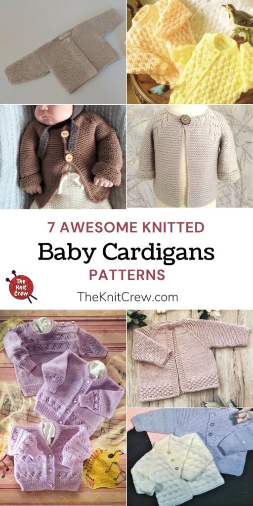 7 Awesome Knitted Baby Cardigan Patterns PIN 1