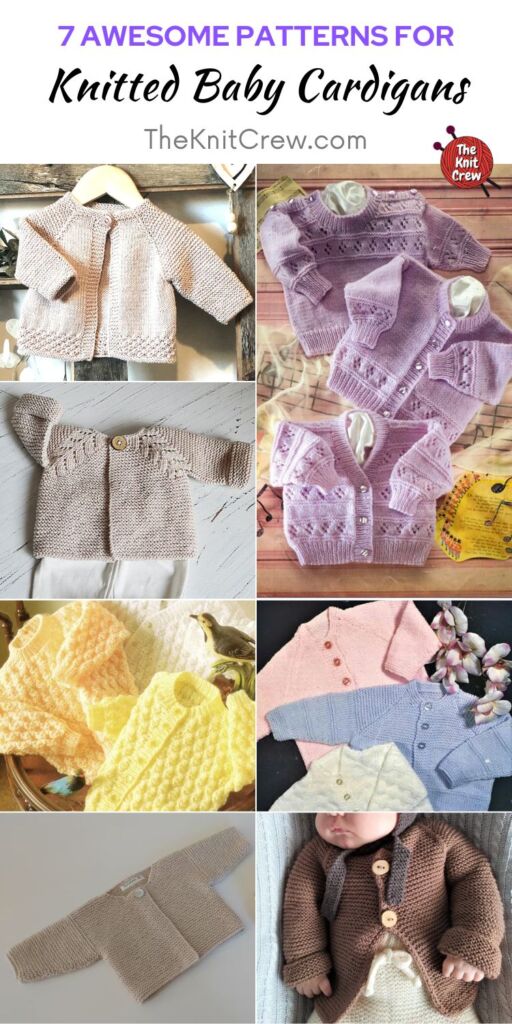 7 Awesome Patterns For Knitted Baby Cardigans PIN 2