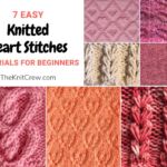 7 Easy Knitted Heart Stitch Tutorials For Beginners FB POSTER