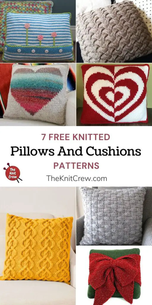 7 Free Knitted Pillow And Cushion Patterns PIN 1