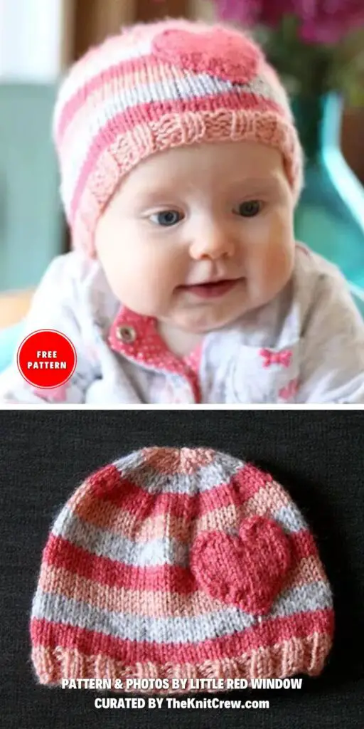 Be My Valentine Heart Hat Knitting Pattern - 5 Free Knitted Heart Hat Patterns For Valentine's Day