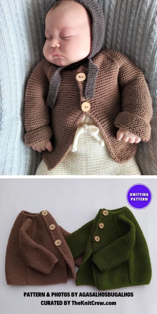 7 Awesome Knitted Baby Cardigan Patterns - The Knit Crew