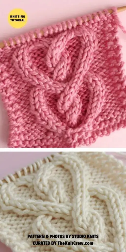 Celtic Cable Heart Stitch - 7 Easy Knitted Heart Stitch Tutorials For Beginners