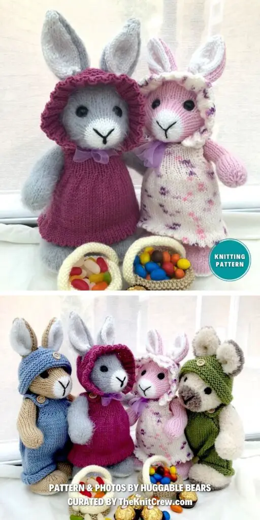 Elderberry Bunny - 7 Adorable Easter Bunny Toy Knitting Patterns