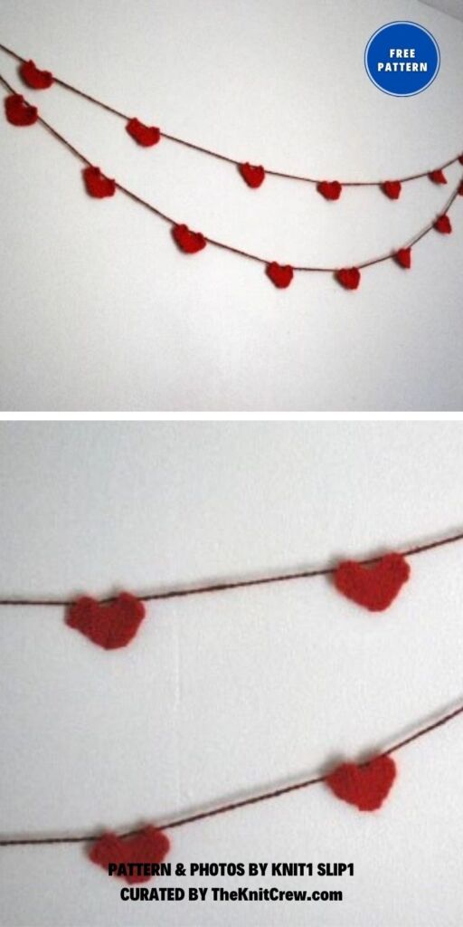 Knitted Heart Bunting - 8 Free Knitted Heart Patterns For Valentine's Day