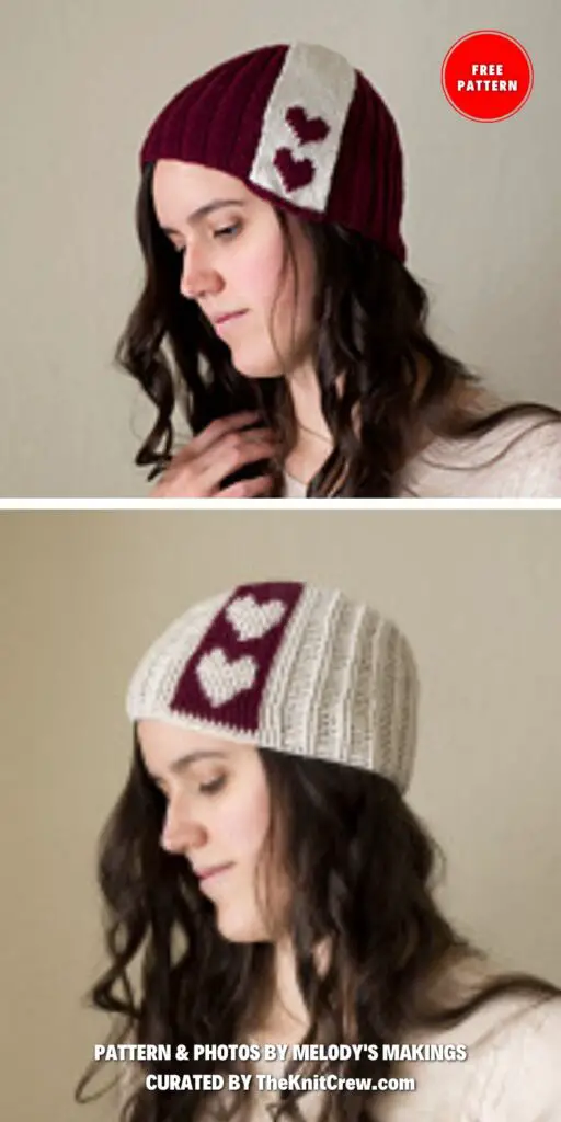 Sweet-ish Subtlety - 5 Free Knitted Heart Hat Patterns For Valentine's Day