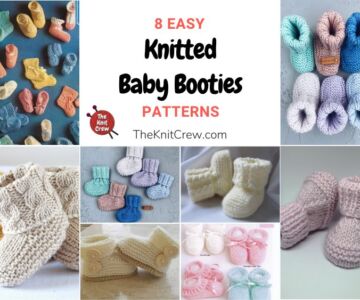 8 Easy Knitted Baby Booties Patterns FB POSTER
