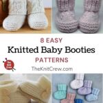 8 Easy Knitted Baby Booties Patterns PIN 1