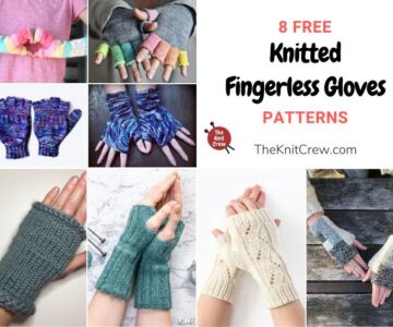 8 Free Knitted Fingerless Gloves Patterns FB POSTER
