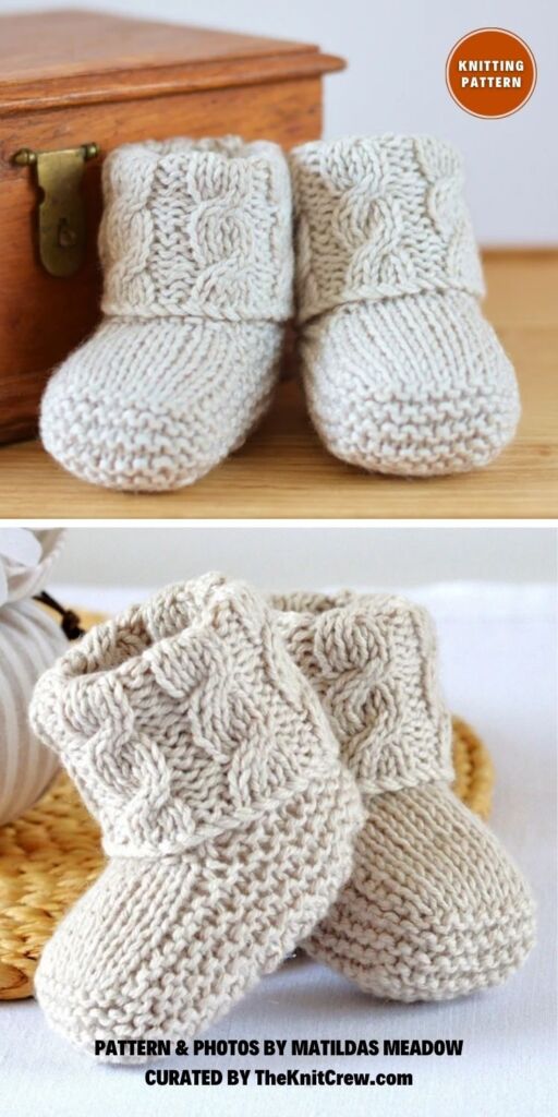 Booties Knitting Pattern - 8 Easy Knitted Baby Booties Patterns