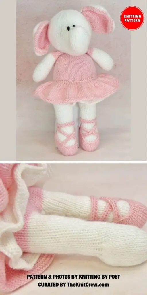 Elephant Ballerina Soft Toy Knitting Pattern - 8 Cute Knitted Elephant Toy Patterns