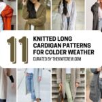 11 Knitted Long Cardigan Patterns For Colder Weather - Facebook Poster