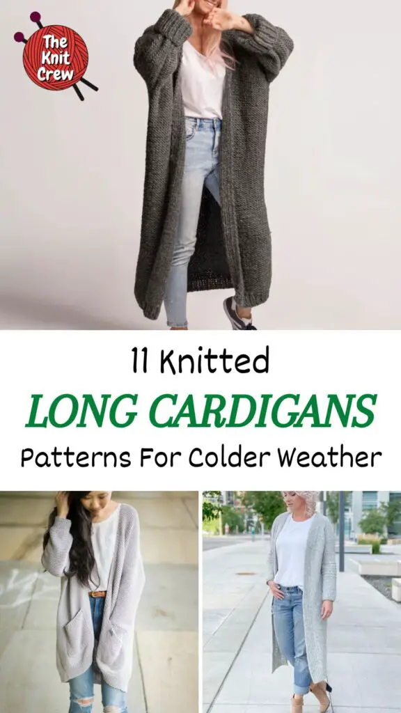 11 Knitted Long Cardigan Patterns For Colder Weather PINTEREST 1