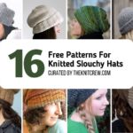 16 Free Knitted Slouchy Hat Patterns - Facebook Poster