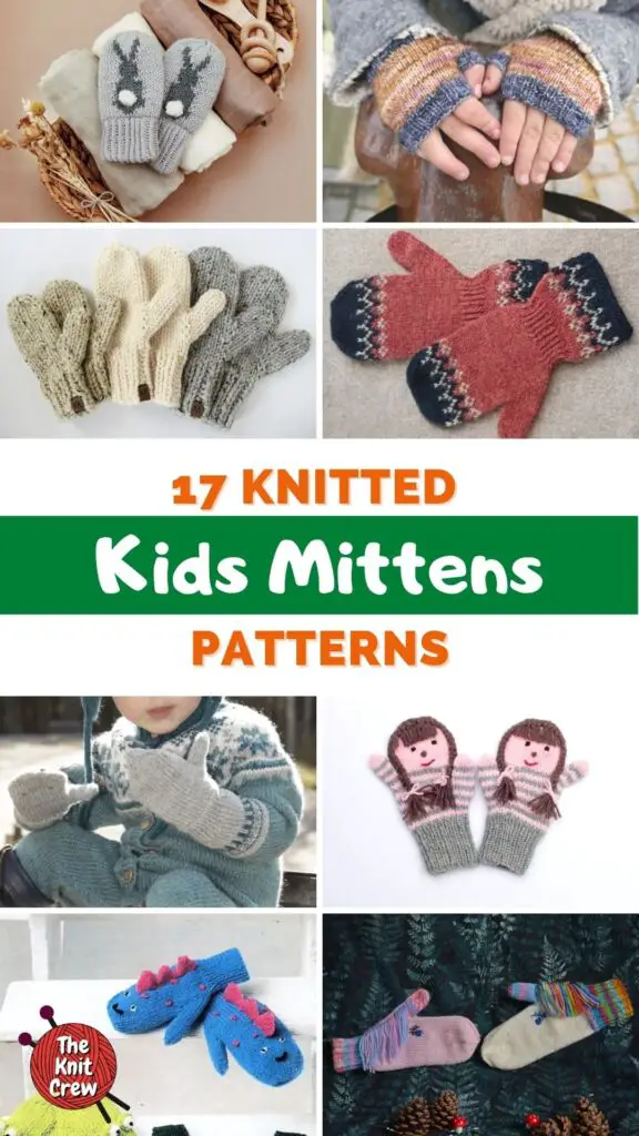 17 Knitted Kids Mittens Patterns PIN 2
