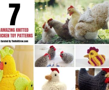 7 Amazing Knitted Chicken Toy Patterns - Facebook Poster