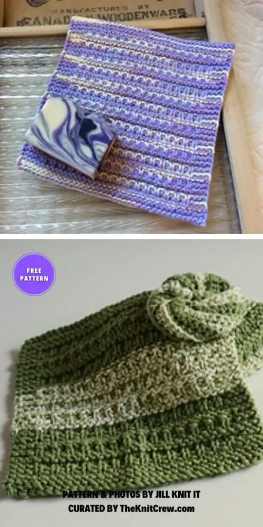 All Washed Up - 14 Free Knitted Textured Dishcloth Patterns