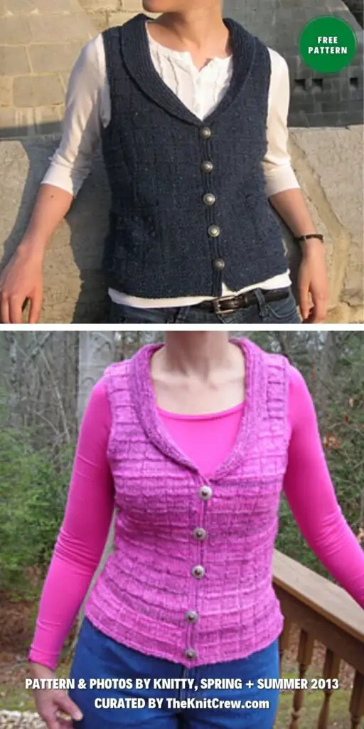 Buttonbox - 13 Fashionable Knitted Waistcoat Patterns