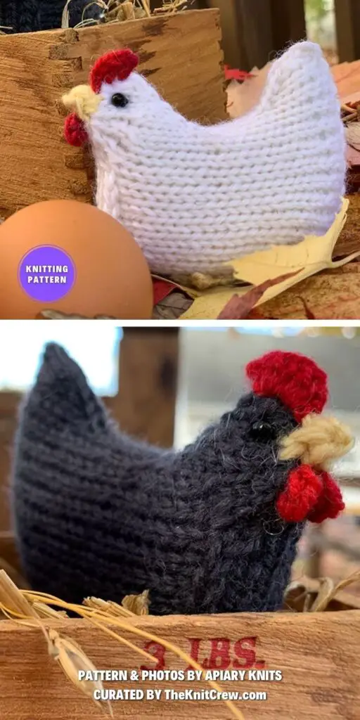 Chicken Knitting Pattern - 7 Amazing Knitted Chicken Toy Patterns