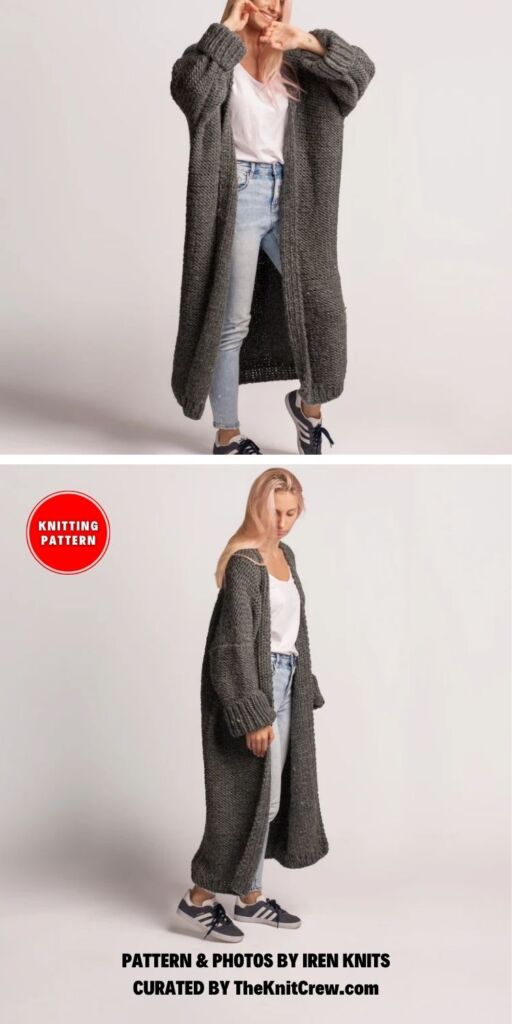 Easy Knit Pattern For Long Cardigan - 11 Knitted Long Cardigan Patterns For Colder Weather