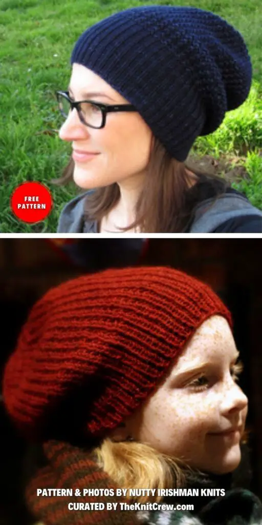 Graham - 16 Free Knitted Slouchy Hat Patterns