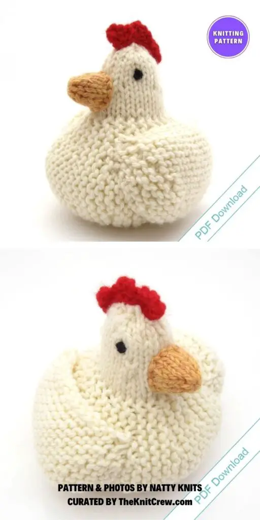 Knitted Mother Hen - 7 Amazing Knitted Chicken Toy Patterns
