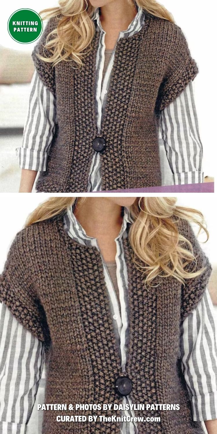 13 Fashionable Knitted Waistcoat Patterns The Knit Crew