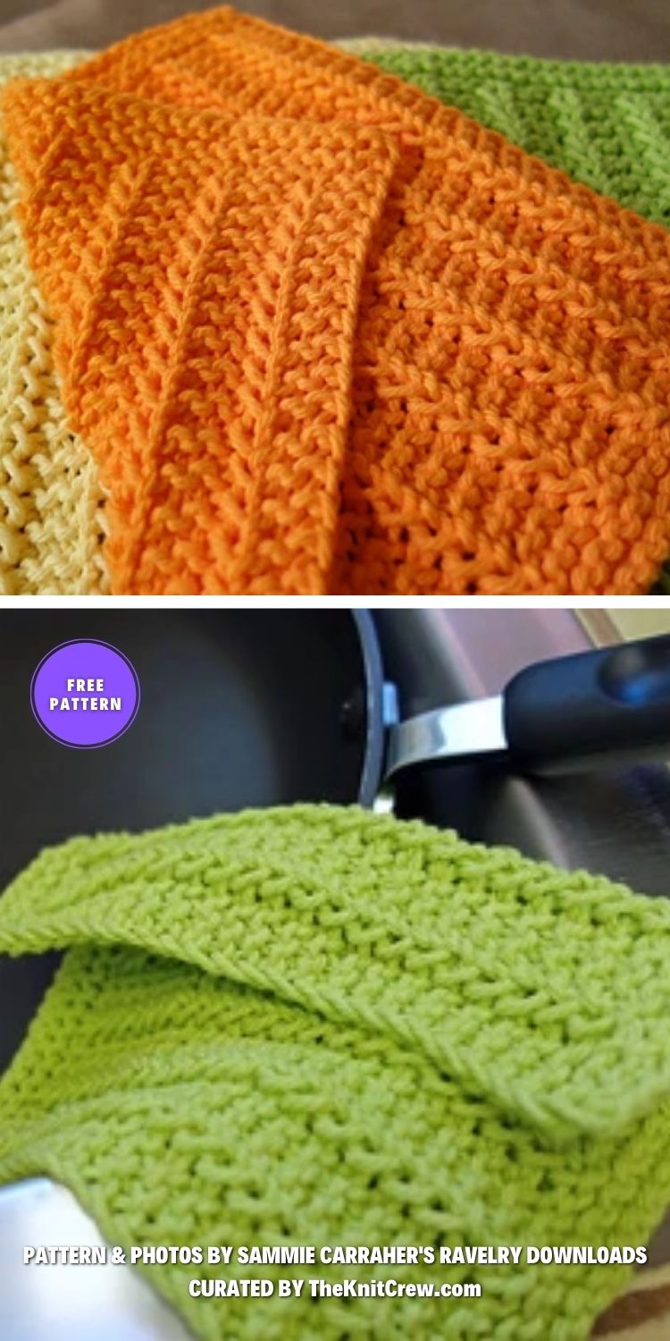 14 Free Knitted Textured Dishcloth Patterns The Knit Crew