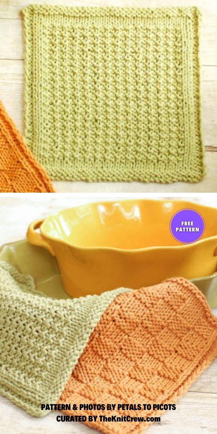 14 Free Knitted Textured Dishcloth Patterns The Knit Crew