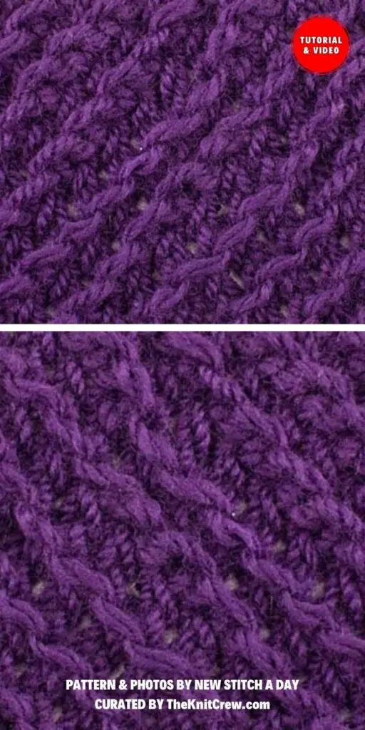 The Diagonal Brioche Stitch - 16 Easy-To-Follow Diagonal Knitting Stitch Tutorials For Beginners