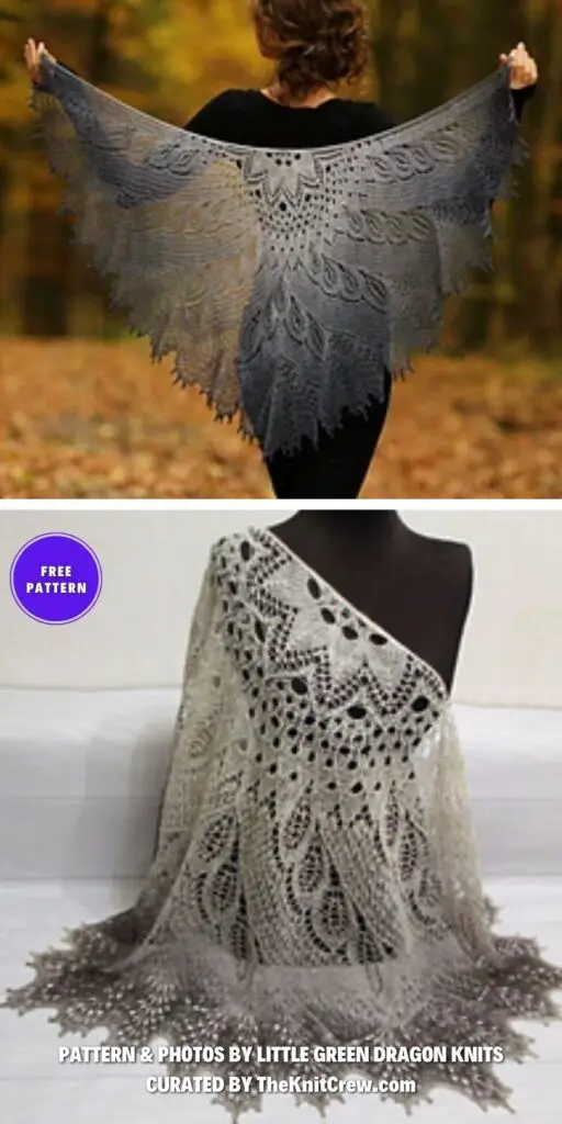 Wild Swan - 14 Beautiful Knitted Lace Shawl Patterns For Women