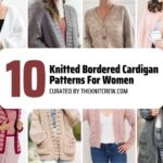 10 Knitted Bordered Cardigan Patterns For Women - Facebook Poster