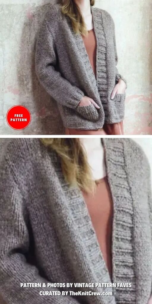 Easy Jacket Coat Knitting Patterns - 10 Knitted Bordered Cardigan Patterns For Women