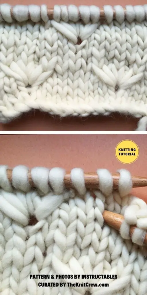 Knit Dandelion Flower Stitch - 17 Easy Knitted Flower Stitch Tutorials