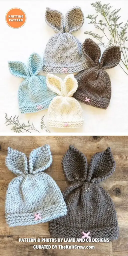 Rustic Knit Bunny Toque - 11 Cute Bunny Hat Knitting Patterns