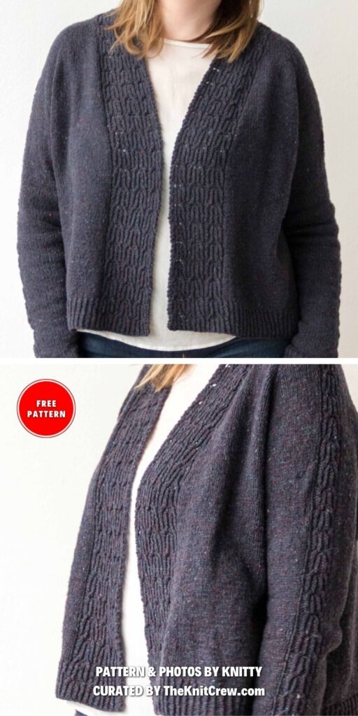 Yoru - 10 Knitted Bordered Cardigan Patterns For Women