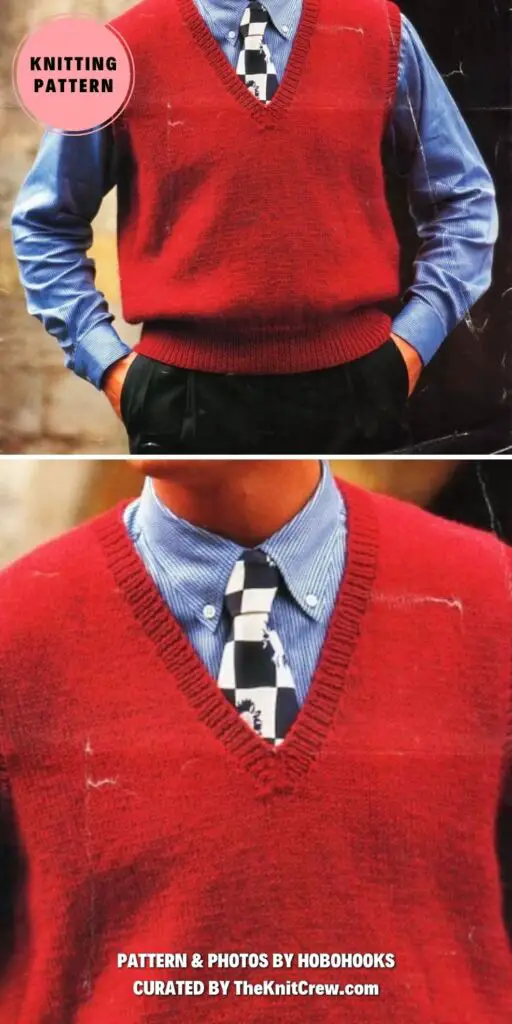1. mens slipover knitting pattern - 16 Classic Knitted Men's Vest Patterns - The Knit Crew