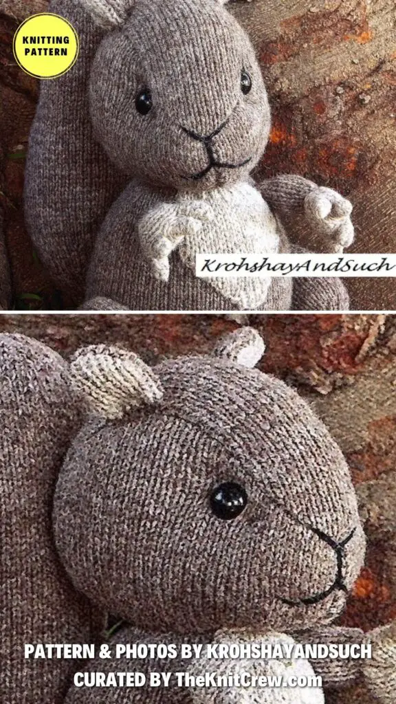 10. Squirrel, Soft Toy - Get Cozy With These 12 Adorable Knitted Squirrels Patterns - The Knit Crew