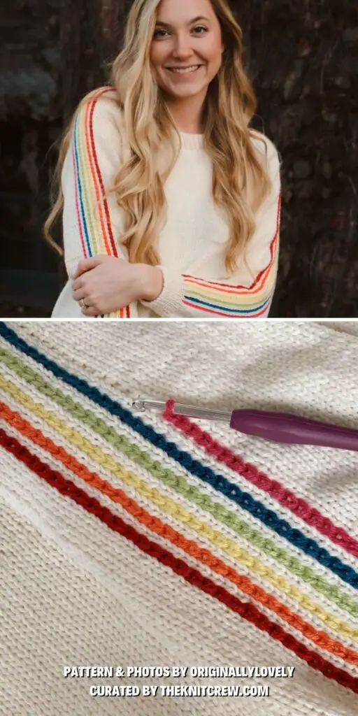 14. Rainbow Stripe Sweater Knitting Pattern - 14 Knitted Rainbow Jumpers Patterns - The Knit Crew