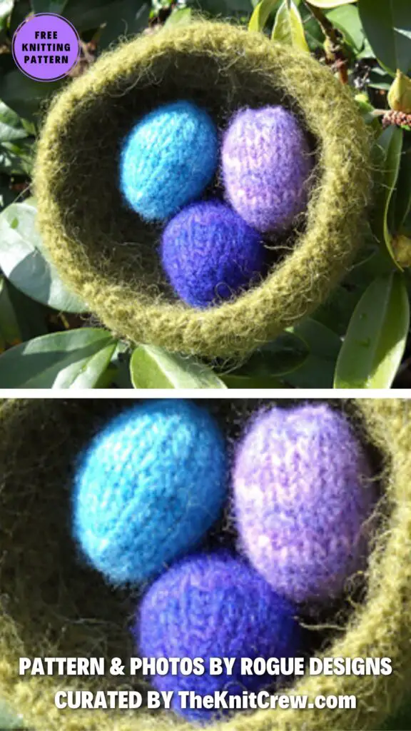 2. Felted Eggs - Get Organized with These 6 Free Knitted Nesting Bowls Patterns - The Knit Crew
